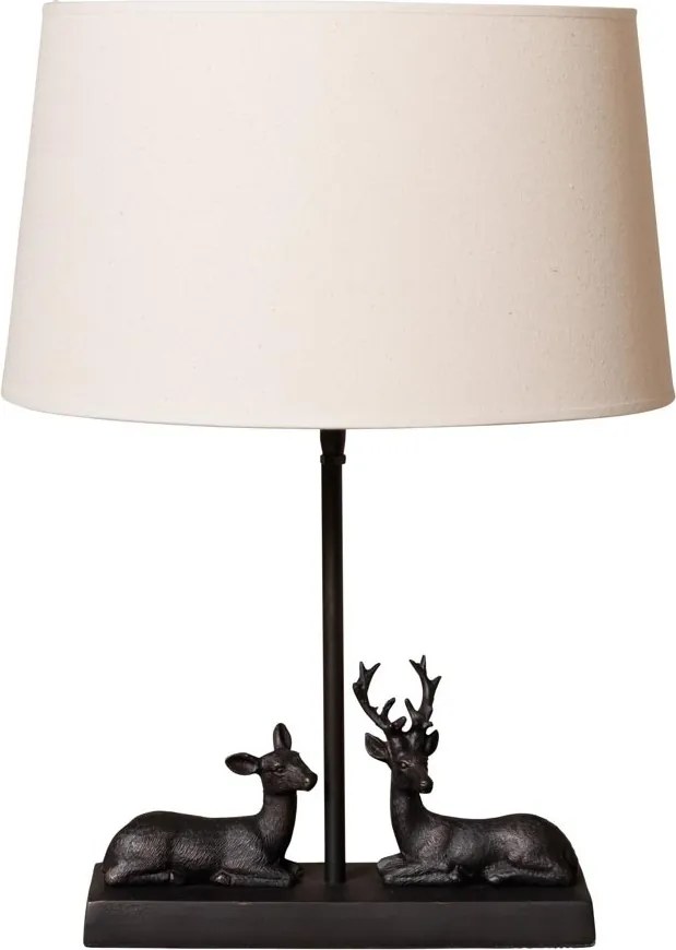Lampa de masa, cu abajur din in, Hind
