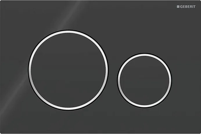 Geberit 115.882.KM.1 - Placă de acționare Sigma20 24,6 x 16,4 cm, negru