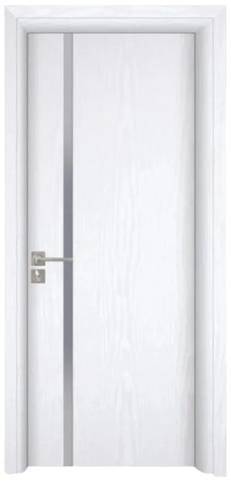 Usa Interior din MDF Novo Doors ND04 LUX PREMIUM, Cadru din Lemn Masiv, KIT COMPLET, Toc Reglabil de 10 CM INCLUS, Plinta pe Ambele Parti (Culoare: