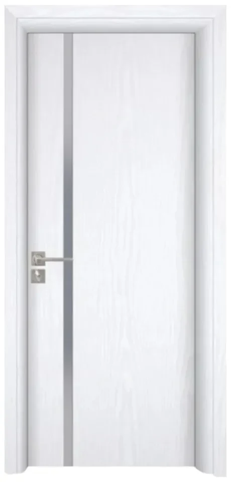 Usa Interior din MDF Novo Doors ND04 LUX PREMIUM, Cadru din Lemn Masiv, KIT COMPLET, Toc Reglabil de 10 CM INCLUS, Plinta pe Ambele Parti (Culoare: