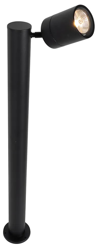 Lampă de exterior cu picior neagră 80 cm AR70 reglabilă IP44 - Solo
