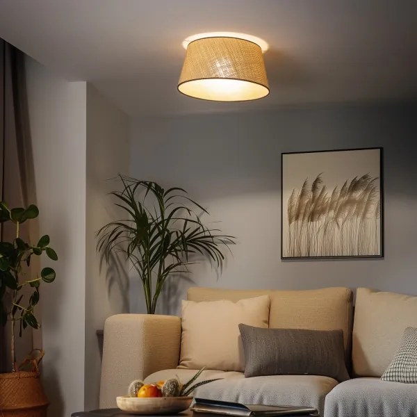 Brilagi - Lustră LED aplicată CERIA 1xE27/40W/230V, diam. 50 cm, bej