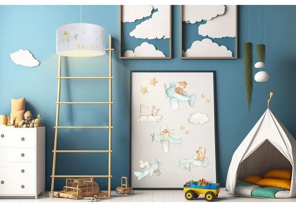 Lustră pe cablu pentru copii SWEET DREAMS 1xE27/60W/230V d. 30 cm