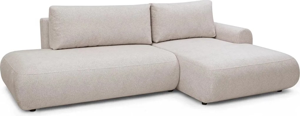 Colțar extensibil Lotulis L II pe dreapta - tricot crem hidrofob Blur 01