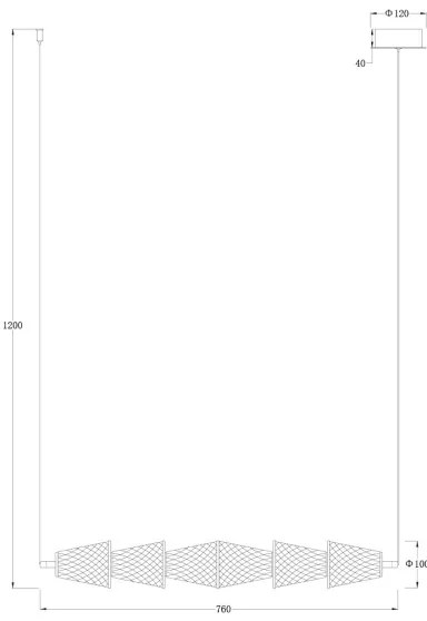 Lustră LED pe cablu SANSA LED/11W/230V auriu/transparent