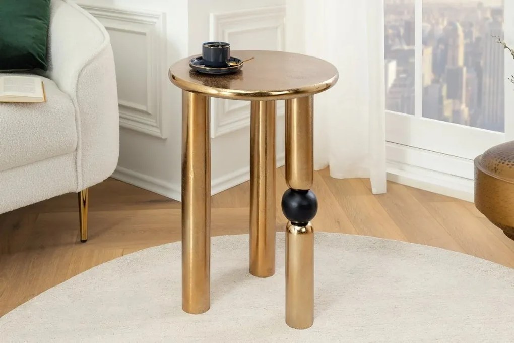 Masuta Laterala, Aluminiu, Auriu, ABSTRACT 55cm