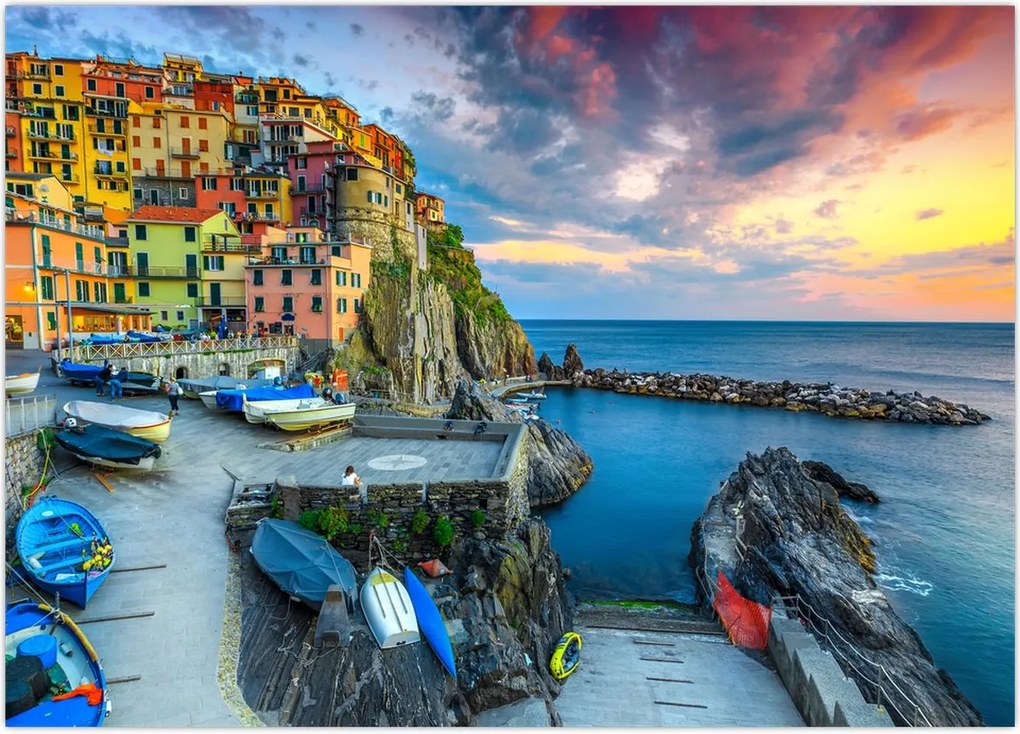 Tablou - Satul mediteranean (70x50 cm)