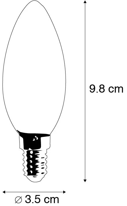 Set de 5 becuri LED inteligente E14 B35 4,5W 470 lm 2700K