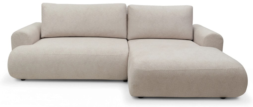 Colțar extensibil cu funcție de dormit Lotulis Mini dreapta - crem material hidrofob Blur 01