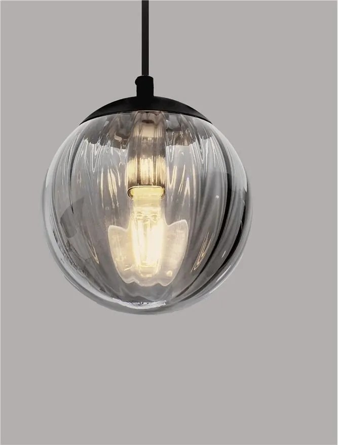 Pendul modern, Metal, Negru, Sticla, Fumurie, ABBACUS