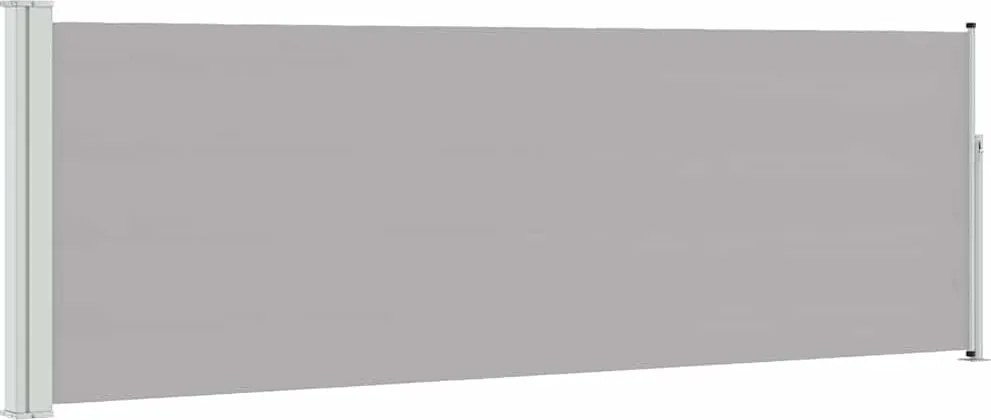 vidaXL Copertină laterală retractabilă de terasă, gri, 100 x 300 cm