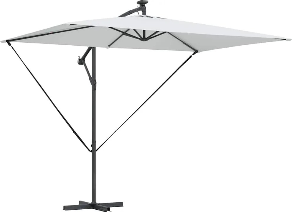 vidaXL Umbrelă de soare Nisipiu 294 x 200 x 270 cm