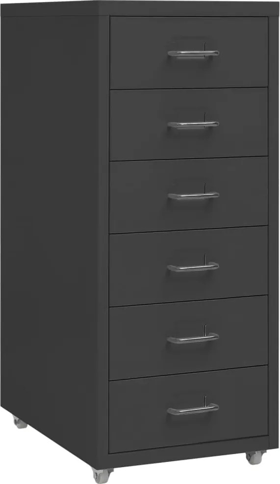 vidaXL Fișet mobil, antracit, 28x41x69 cm, metal