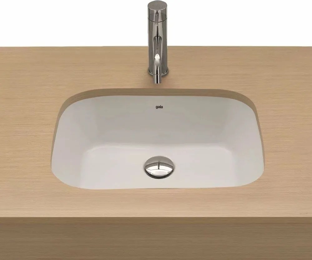 Lavoar sub blat Gala Flex alb lucios 49 cm