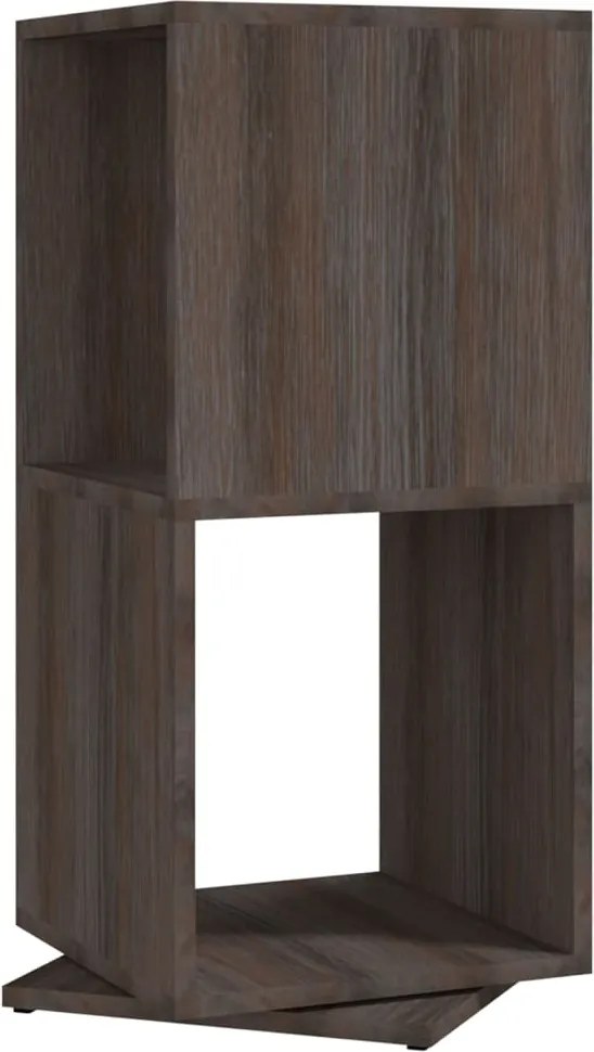 vidaXL Dulap rotativ, gri și stejar sonoma, 34,5x34,5x75,5 cm, PAL