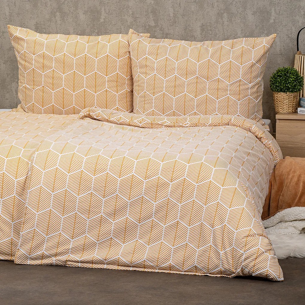 Lenjerie de pat din flanel 4Home Honey, 160 x 200cm, 70 x 80 cm, 160 x 200 cm, 70 x 80 cm