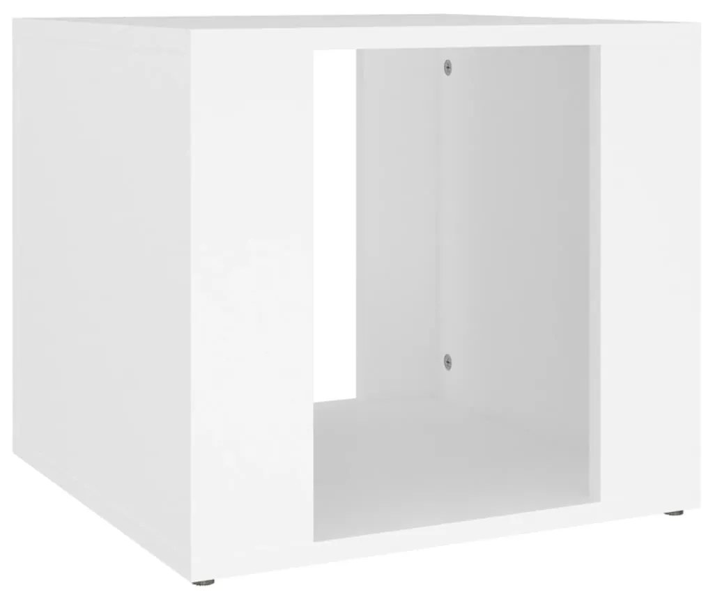 816544 vidaXL Noptieră, alb, 41x40x36 cm, lemn compozit