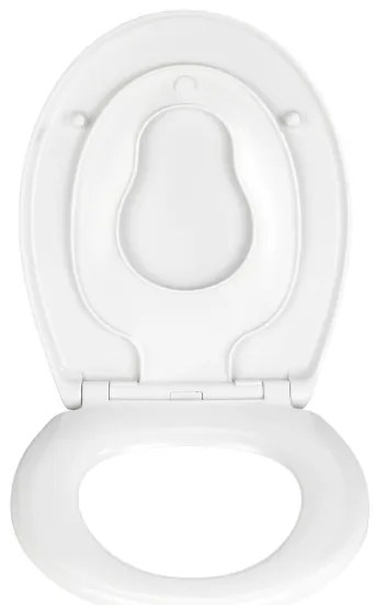 WENKO 22973100-WC Capac WC DELOS, 44,5 x 37,5 cm, alb/argintiu