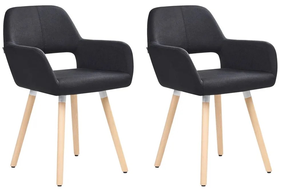 Set 2 buc. scaune pentru sufragerie Chico (negru). 1009920