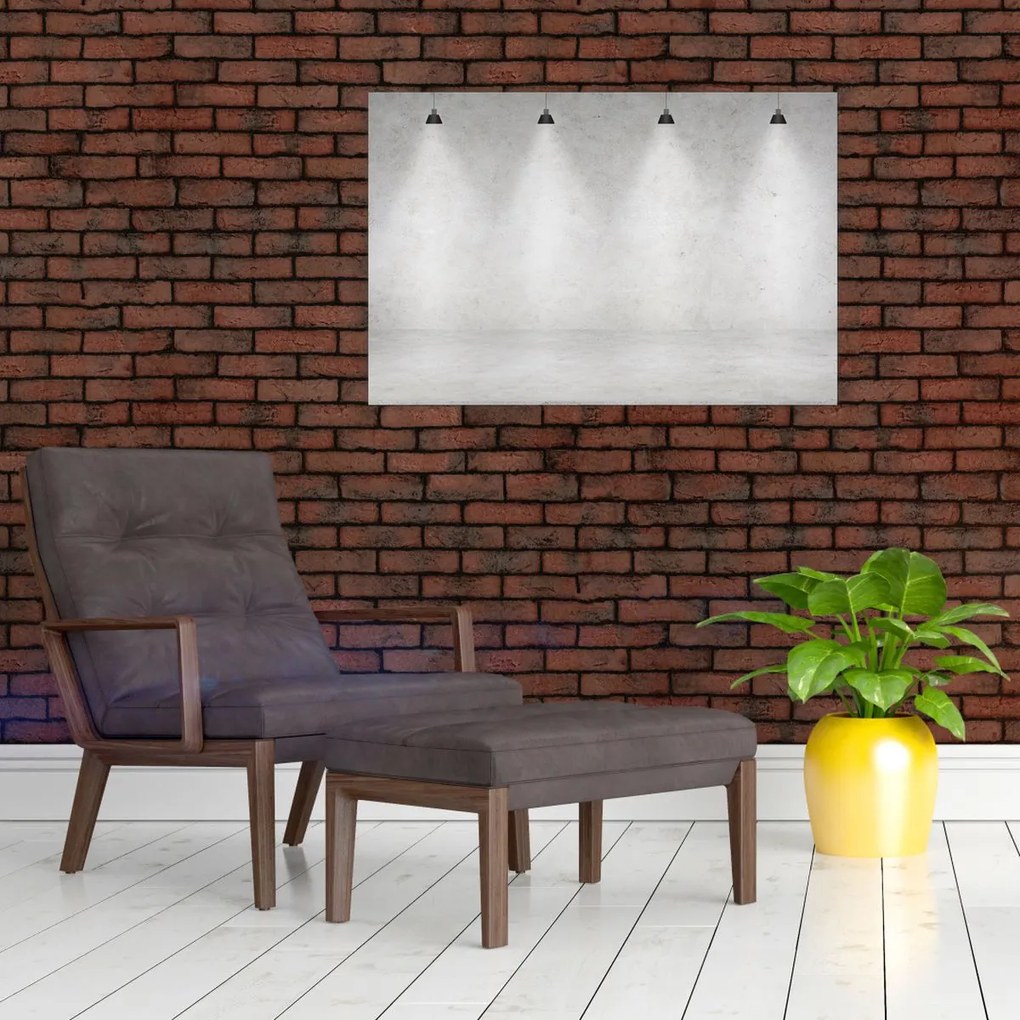 Tablou - Perete de beton cu lumini (90x60 cm)