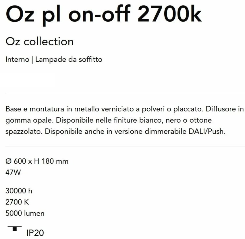 Lustra LED aplicata design circular Oz pl d60 on-off 2700k negru