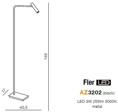 Lampadar LED design modern minimalist Fler ZZ AZ3202