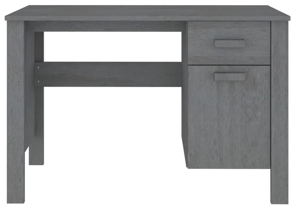 Birou, gri inchis, 113x50x75 cm, lemn masiv de pin Morke gra