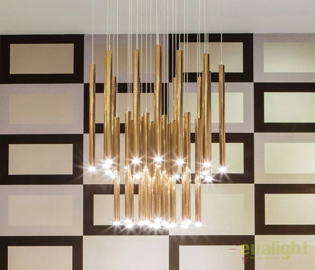 Lustra LED dimabila design Premium Class Quality 62cm ORGANIC FAT GOLD P0242 MX