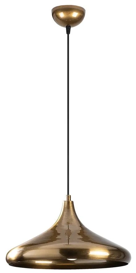 Lustră aurie cu abajur din metal ø 35 cm Berceste – Opviq lights