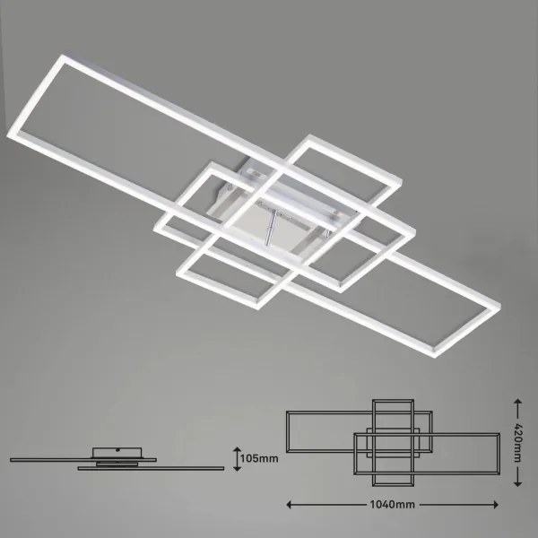 Lustră LED dimabilă aplicată FRAME LED/51W/230V crom Brilo + telecomandă