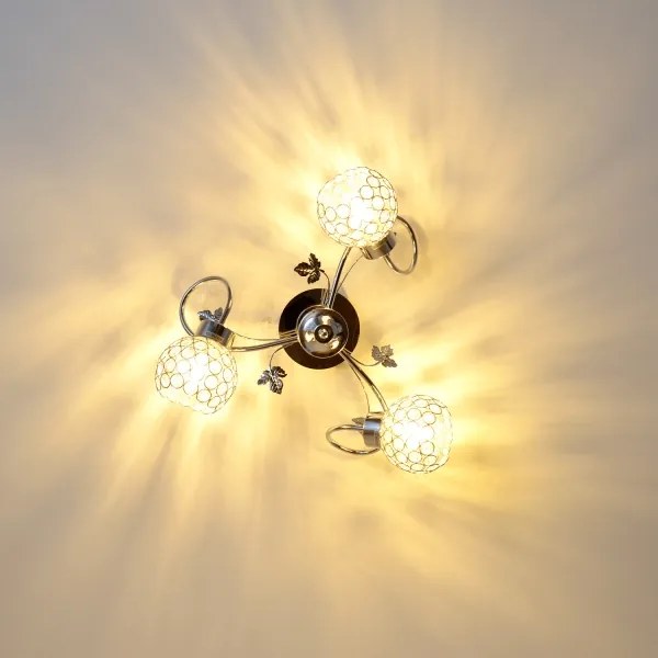 Lustră aplicată SOPHIA 3xE27/15W/230V crom lucios/transparent