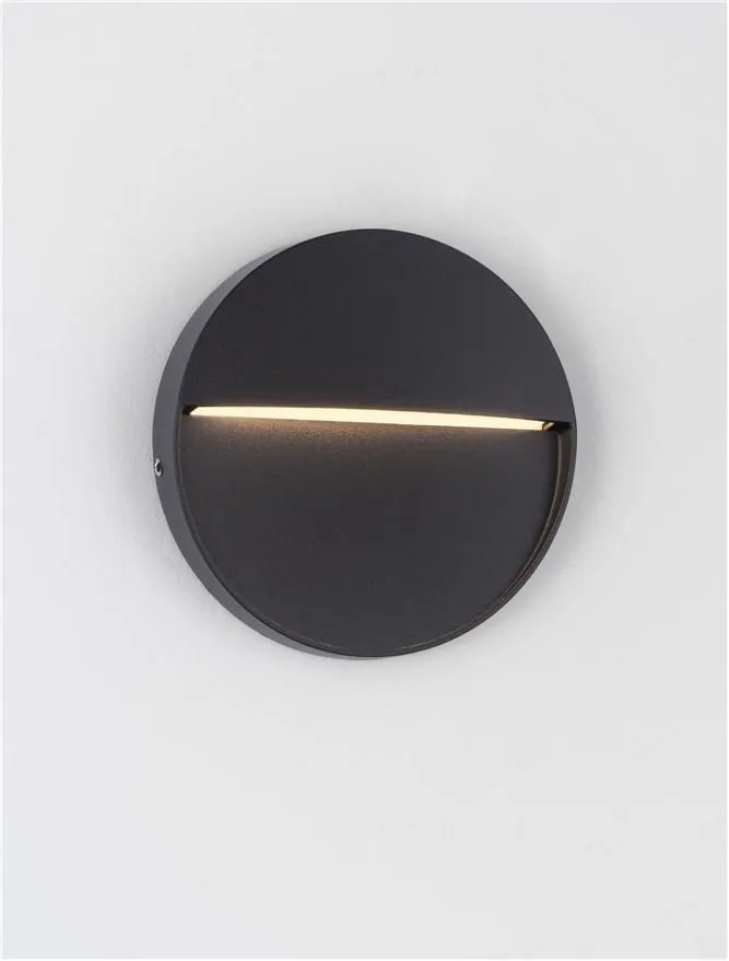 Spot LED aplicat iluminat exterior ambiental IP54 TOBY D-11cm negru