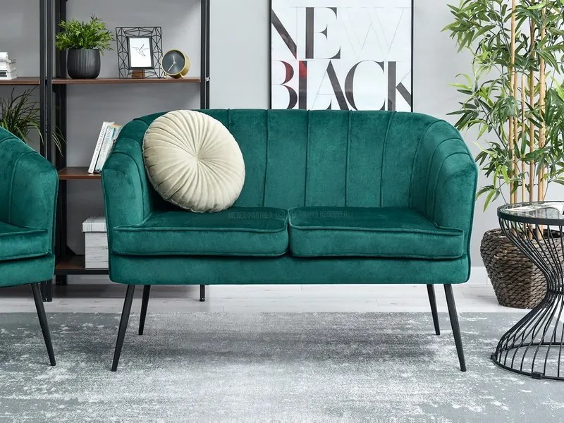 Canapea Etimee S (verde + negru). 1111400