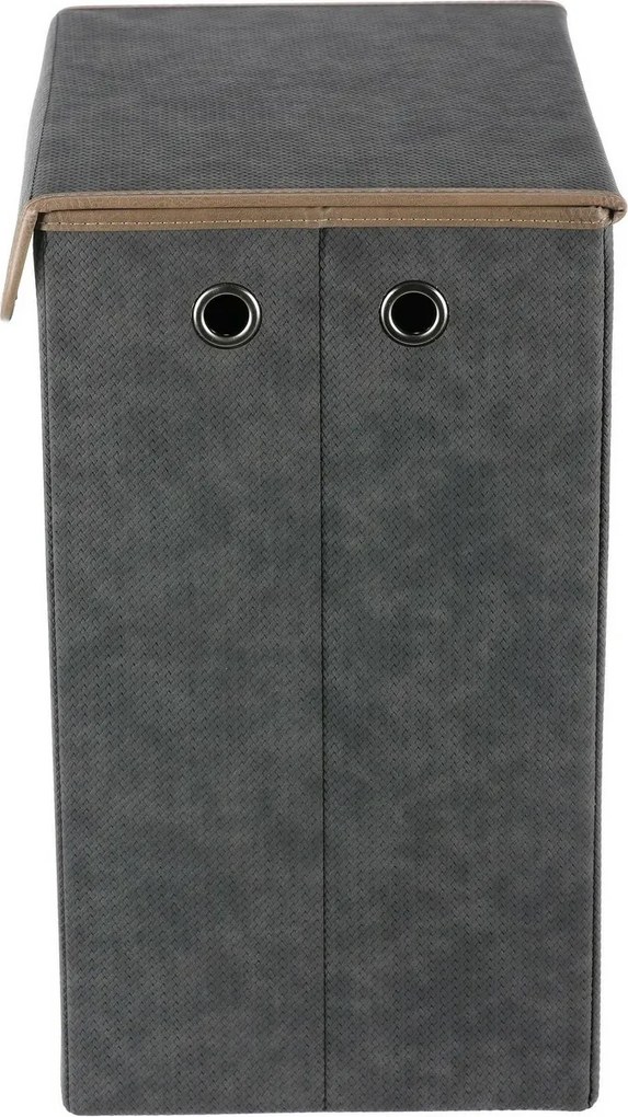 Autronic Cutie de depozitare din material textilcu capac 38 × 28 × 50 cm, gri