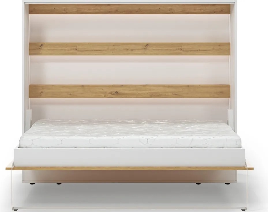 Pat rabatabil Devesto Horizontal Wall 140 Artisan Eiche LED, 200x140 cm – Artisan Eiche