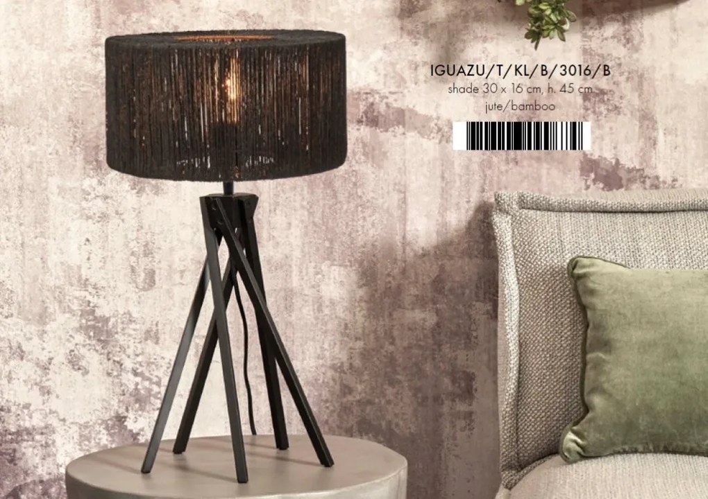 Lampa de masa eco din iuta Iguazu 5-legs bl/30x16, bl