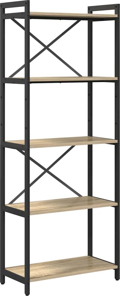 vidaXL Raft pentru cărți Stejar Sonoma 60 x 30 x 155 cm Lemn compozit