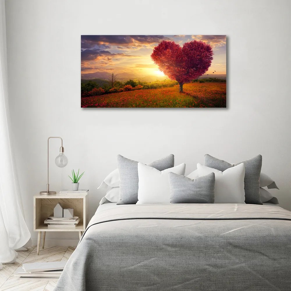 Imprimare tablou canvas Copac caseta de inimă