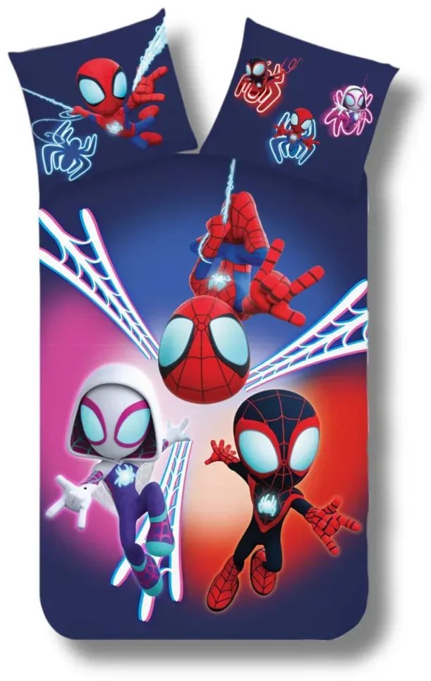 Omul Păianjen Spidey Dark set de lenjerie de pat 140×200cm, 70×90 cm