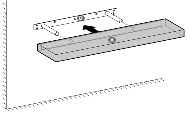 Raft de perete, Vasagle, LWS28W, Alb, 80 x 20 x 3.8 cm