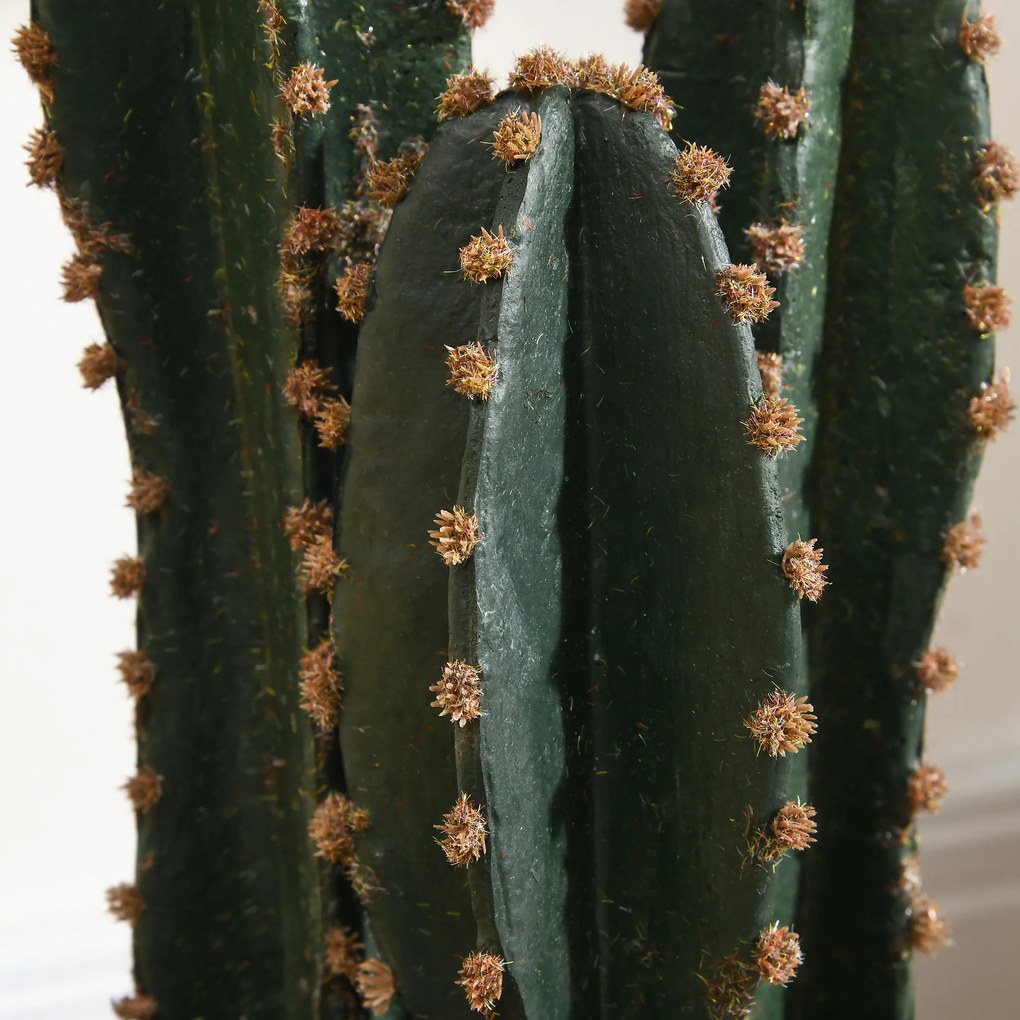 Outsunny Cactus artificial de mare realism plantă artificială de dimensiuni mari dim. Ø 17 x 60H cm verde | Aosom Romania