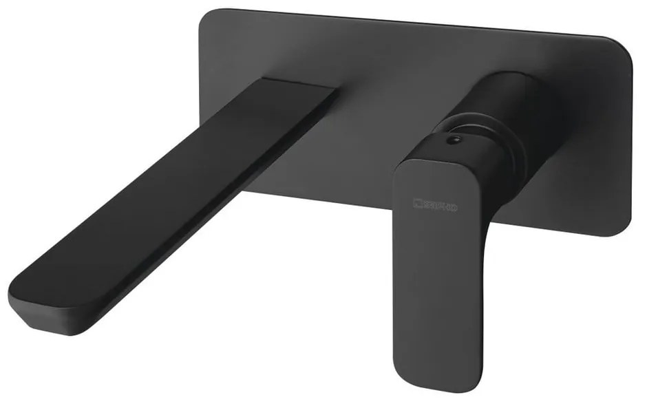 Baterie negru-mat pentru chiuvetă încastrată (1 ieșire) Spy – Sapho