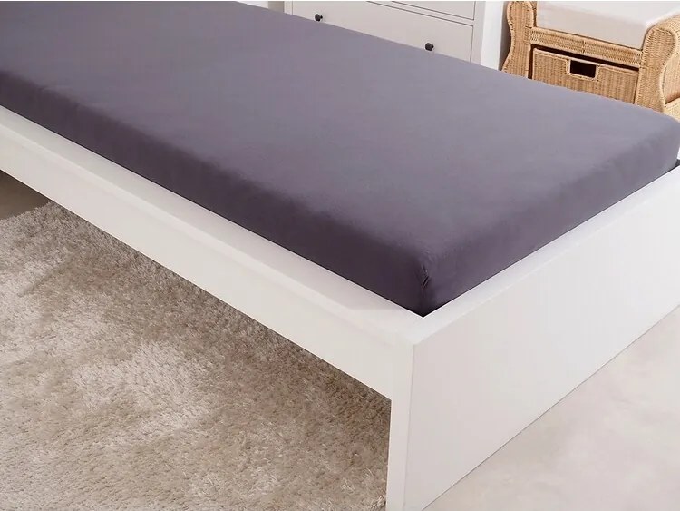 Cearșaf de pat 4Home Ideal jersey antracit, 200 x 200 cm