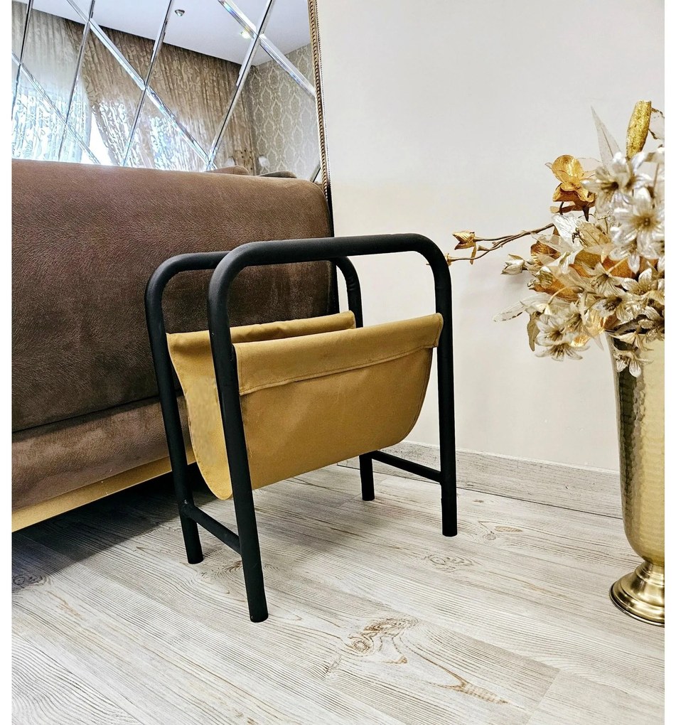 Măsuță laterală Leloku (negru + muștar). 1094686