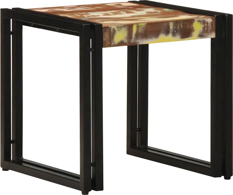 vidaXL Masă de cafea Multicolour 40 x 40 x 38 cm Lemn recuperat masiv
