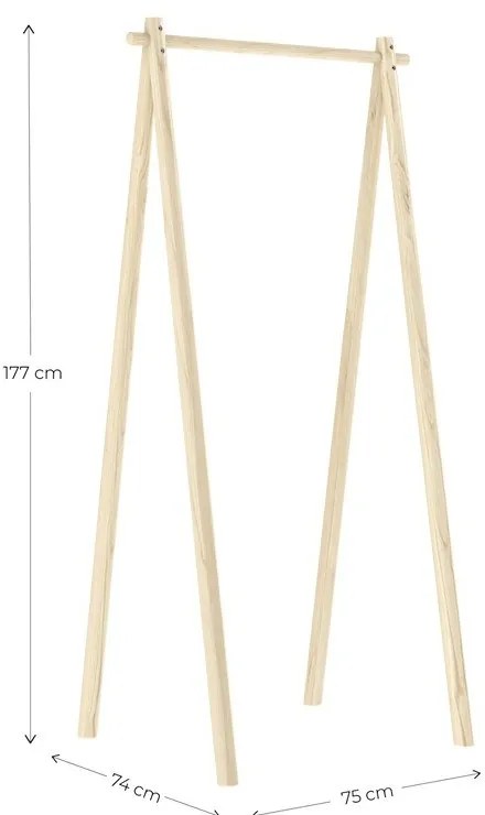 Suport pentru haine din lemn de pin Hongi – Karup Design