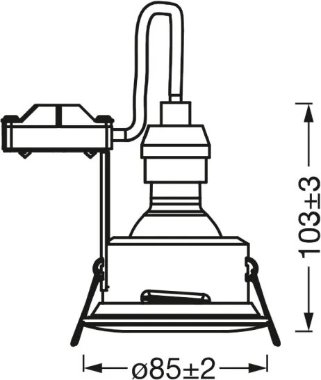Osram - Spot LED încastrat pentru baie 1xGU10/4,3W/230V 2700K IP65 alb