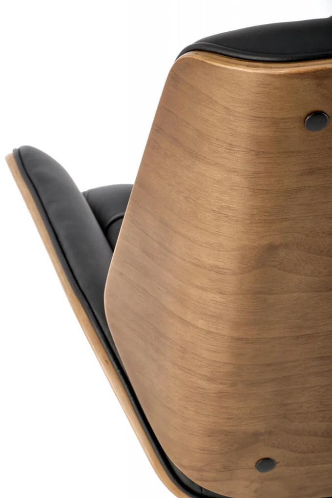Scaun de birou Gavin nuc/negru H100 cm