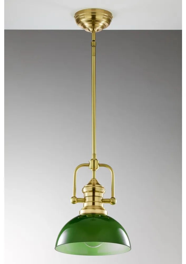 Pendul pe tijă PLATINO Jupiter 2073 1xE27/15W/230V verde/auriu