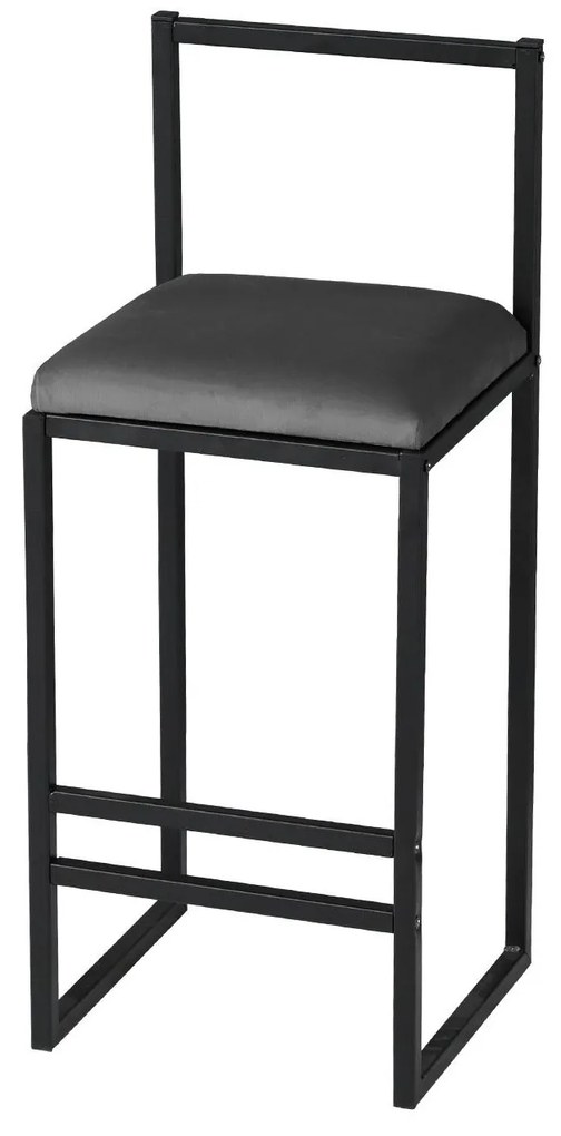 Scaun tip bar Nathaniel (Gri). 1089653